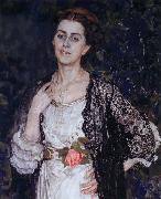 Alexander Yakovlevich GOLOVIN The Portrait of Mrs.Makovska France oil painting artist